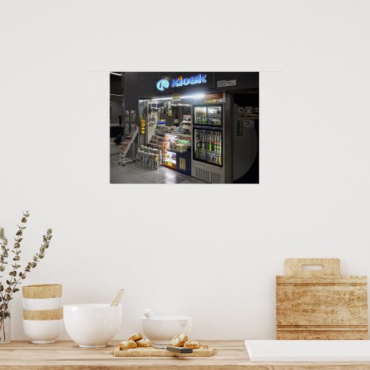 TRAIN PLATFROM KIOSK - JAPAN POSTER (Küche)