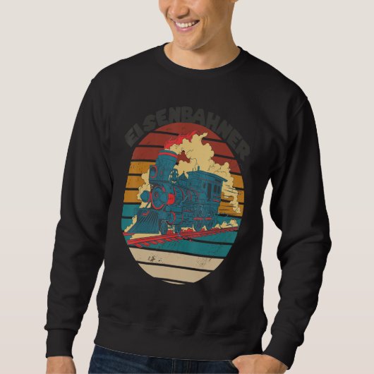 Train Railroad Steam Locomotive Railway Conductor Sweatshirt (Vorderseite)