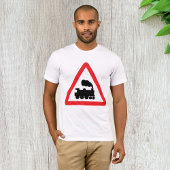 Train Road Sign Mens T - Shirt