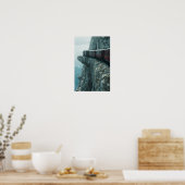 Train Rolling auf dem Edge Poster (Küche)