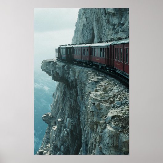 Train Rolling auf dem Edge Poster (Vorne)