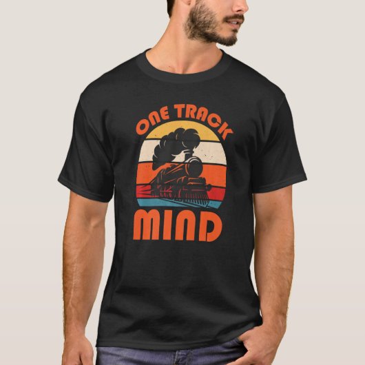 Train Saying Slogan - One Track Mind Premium T-Shirt (Vorderseite)