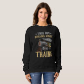Train Saying Slogan - This Boy Dreams About Trains Sweatshirt (Vorne ganz)