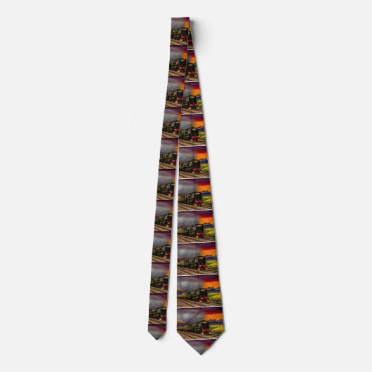 Train Scene Necktie Krawatte (Rückseite)