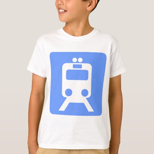 Train Sign - Baby Blue T-Shirt (Vorderseite)