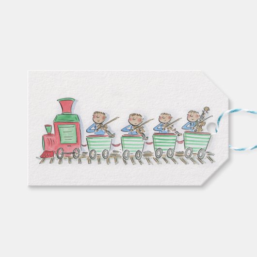 Train String Quartet Geschenkanhänger (Vorderseite (Horizontal))
