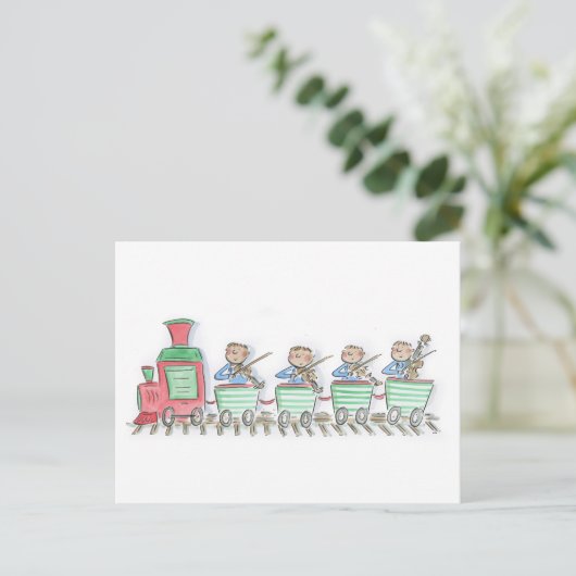 Train String Quartet Postkarte (Stehend Vorderseite)