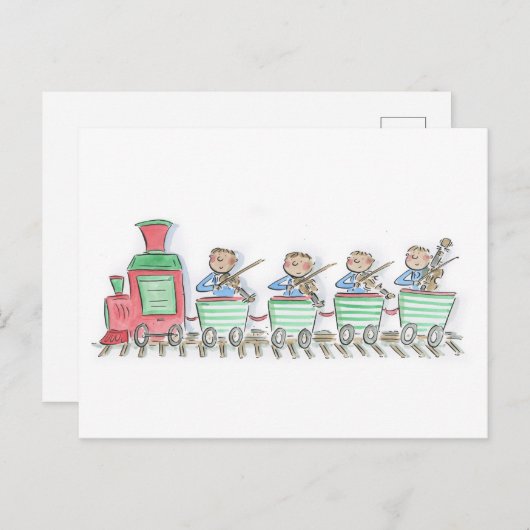 Train String Quartet Postkarte (Vorne/Hinten)