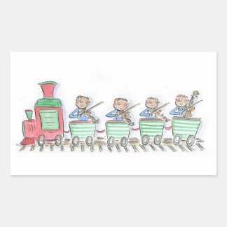 Train String Quartet Rechteckiger Aufkleber