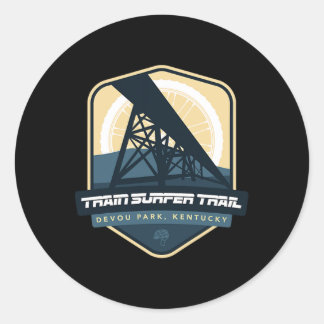 Train Surfer Trail - Devou Park, Kentucky  Runder Aufkleber