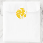 TRAIN SWEAT DRITTE (F) gelb Runder Aufkleber (Tasche)