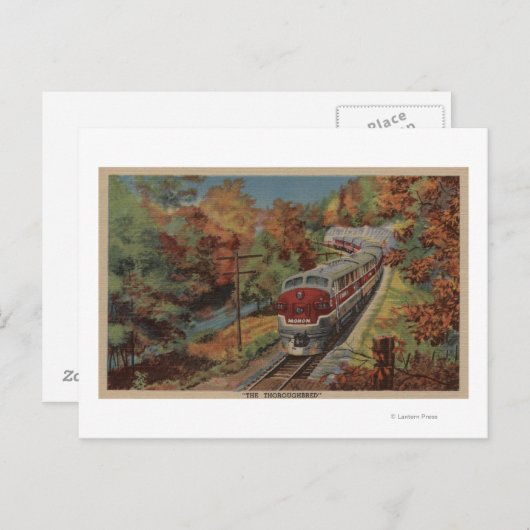 Train-The Thoroughbred, Monon Postkarte (Vorne/Hinten)