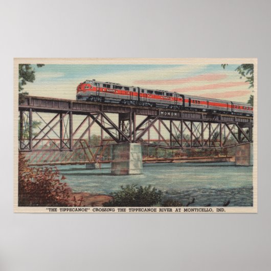 Train-The Tippecanoe / Crossing Tippecanoe River Poster (Vorne)