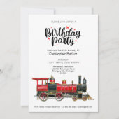 Train Themed Bitte schließen Sie sich der Geburtst Einladung (Vorderseite)