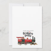 Train Themed Bitte schließen Sie sich der Geburtst Einladung (Rückseite)
