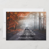 Train Track Herbst Forest Beileid Vielen Dank Kart Dankeskarte (Vorderseite)