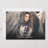 Train Track Herbst Forest Beileid Vielen Dank Kart Dankeskarte (Rückseite)