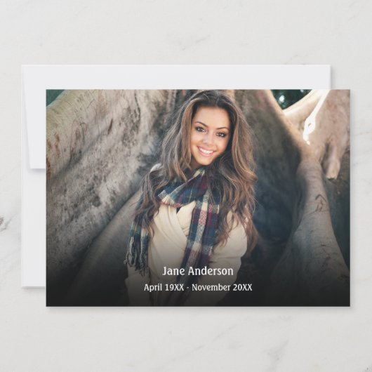 Train Track Herbst Forest Beileid Vielen Dank Kart Dankeskarte (Rückseite)