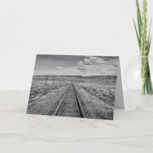 TRAIN TRACKS B&W FOTOGRAFIE JEDEN ANLASS CARDS KARTE