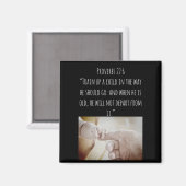 Train Up A Child Bible Quote Magnet (Vorderseite/Rückseite)