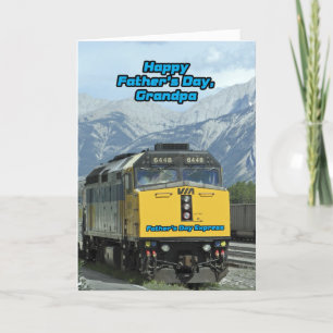 Train Vatertag Express to Opa Card Karte