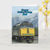 Train Vatertag Express to Vater Card Karte (Gelbe Blume)