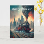 Train Vatertag Karte (Gelbe Blume)