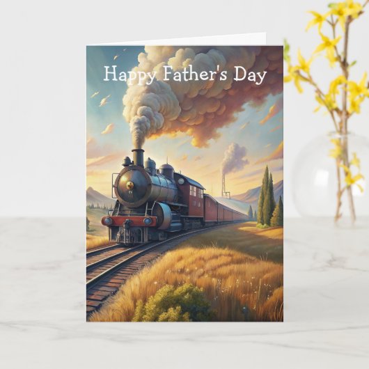 Train Vatertag Karte (Gelbe Blume)