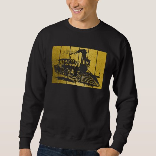 Train Vintage Locomotive Model Railroad Train Sweatshirt (Vorderseite)