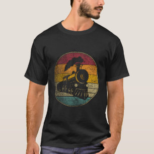 Train Vintager Not leidender Retro Engineer Motor  T-Shirt