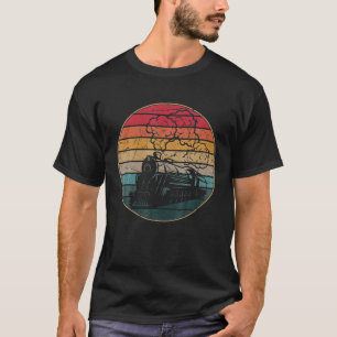Train Vintager Not leidender Retro Engineer Motor T-Shirt