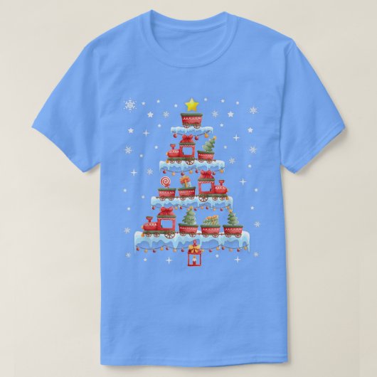 Train Weihnachtsbaum Merry Xmas Train Cookies Kind T-Shirt (Design vorne)