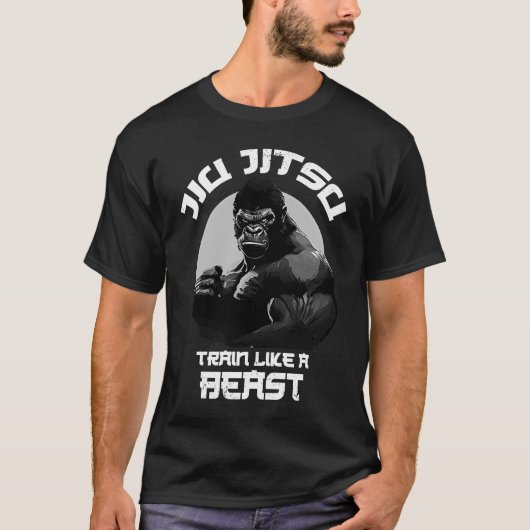 Train wie ein Beast Jiu Jitsu BJJ Grappling MIXED  T-Shirt (Vorderseite)