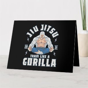 Train wie ein Gorilla BJJ Brasilianer Jiu Jitsu Karte