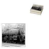 Train Wood Art Briefmarke Gummistempel (Stempel)