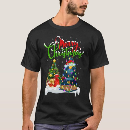 Train Xmas Decorations Santa Train Christmas T-Shirt (Vorderseite)