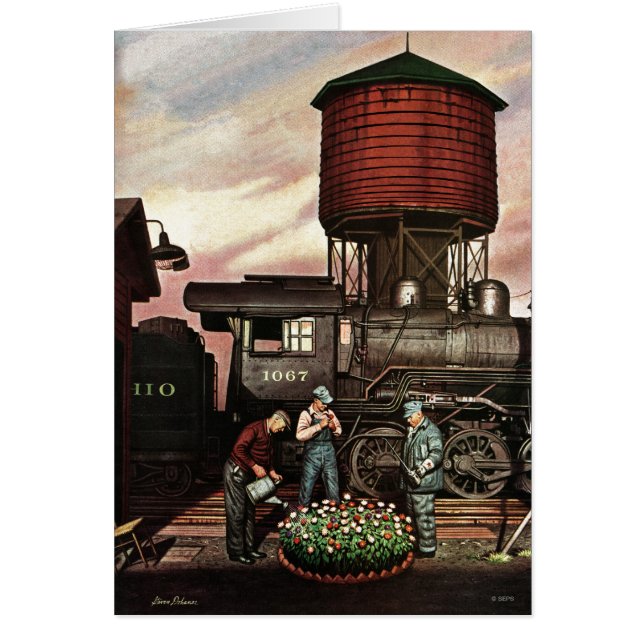 Train Yard Flower Garden von Stevan Dohanos (Vorne)