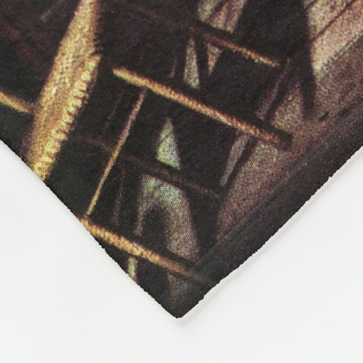 Train Yard Flower Garden von Stevan Dohanos Fleecedecke (Ecke)