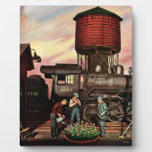 Train Yard Flower Garden von Stevan Dohanos Fotoplatte (Vorderseite)