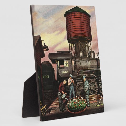 Train Yard Flower Garden von Stevan Dohanos Fotoplatte (Seite)