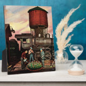 Train Yard Flower Garden von Stevan Dohanos Fotoplatte (Seite)