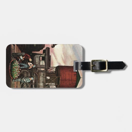 Train Yard Flower Garden von Stevan Dohanos Gepäckanhänger (Vorderseite horizontal)