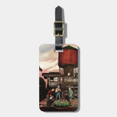 Train Yard Flower Garden von Stevan Dohanos Gepäckanhänger (Vorderseite vertikal)