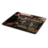 Train Yard Flower Garden von Stevan Dohanos Schneidebrett (Ecke)