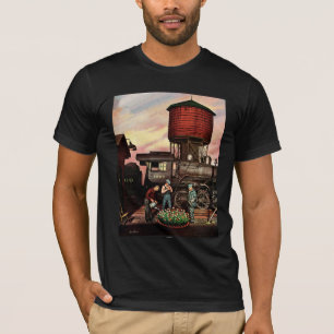 Train Yard Flower Garden von Stevan Dohanos T-Shirt