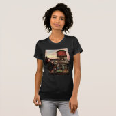 Train Yard Flower Garden von Stevan Dohanos T-Shirt (Vorne ganz)