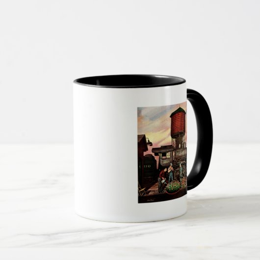 Train Yard Flower Garden von Stevan Dohanos Tasse (VorderseiteRechts)