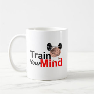 Train Your Mind Motivational Brain Workout Design Kaffeetasse