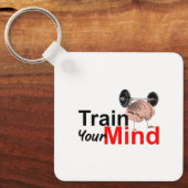 Train Your Mind Motivational Brain Workout Design Schlüsselanhänger (Vorderseite)