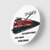 Traindesign Babelsberg Runde Wanduhr (Winkel)